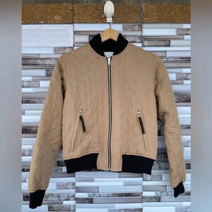 Wood Wood Hazel Bomber Jacket - Sand/Black small
